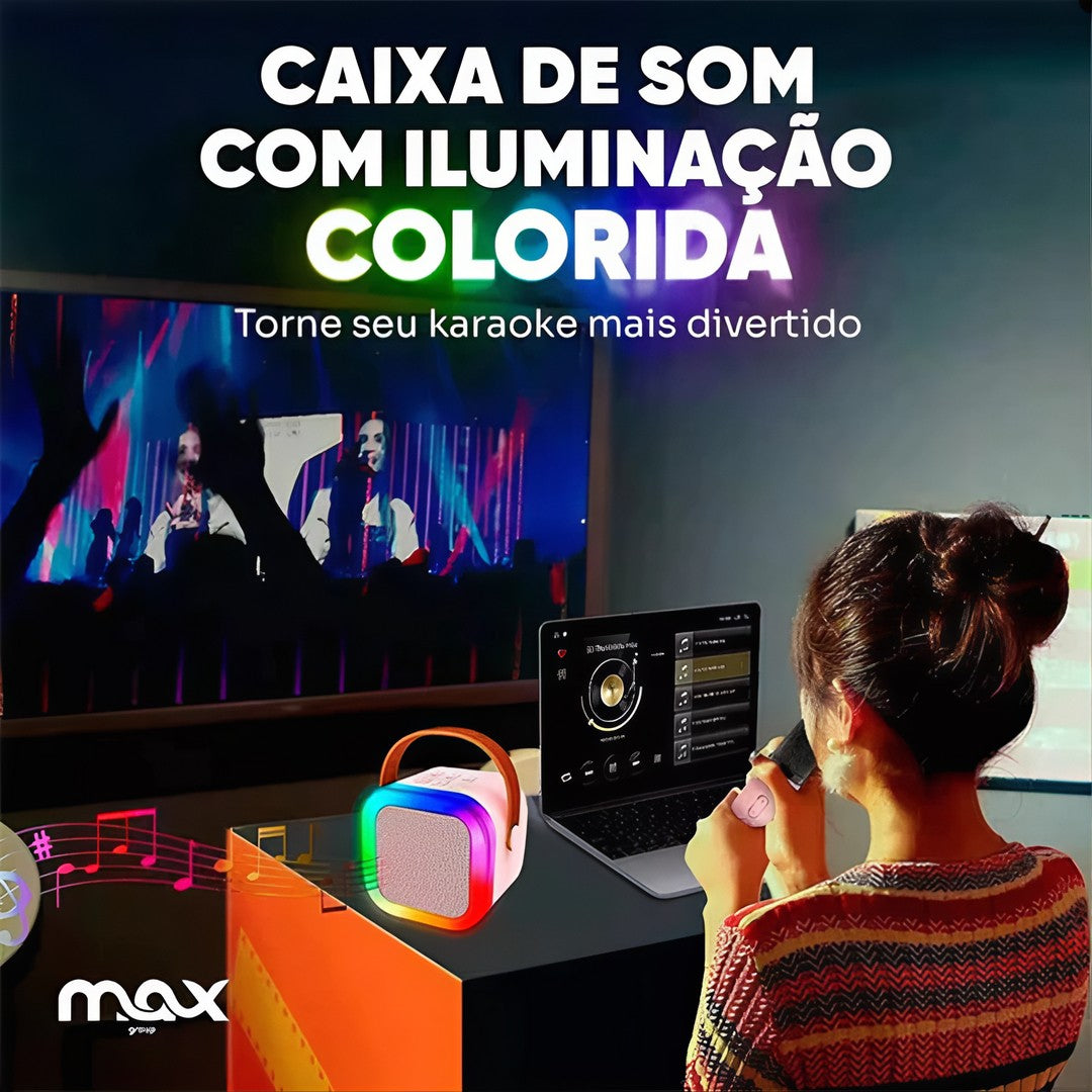 K12 Caixa De Som Com Microfones Bluetooth Karaokê