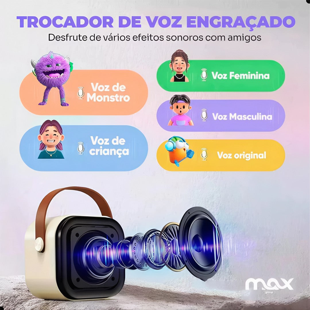 K12 Caixa De Som Com Microfones Bluetooth Karaokê