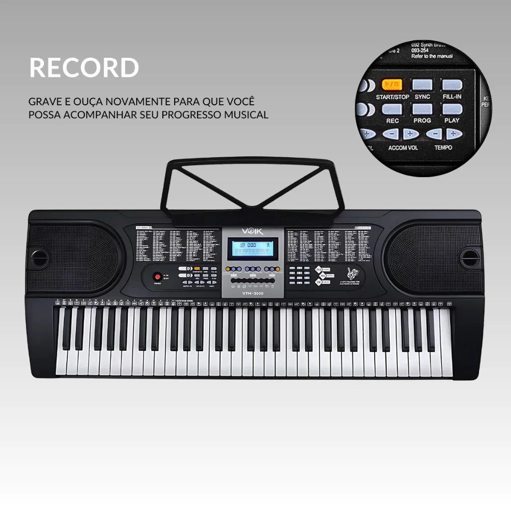 Teclado Voik VTM-3000 – Ideal para Iniciantes!