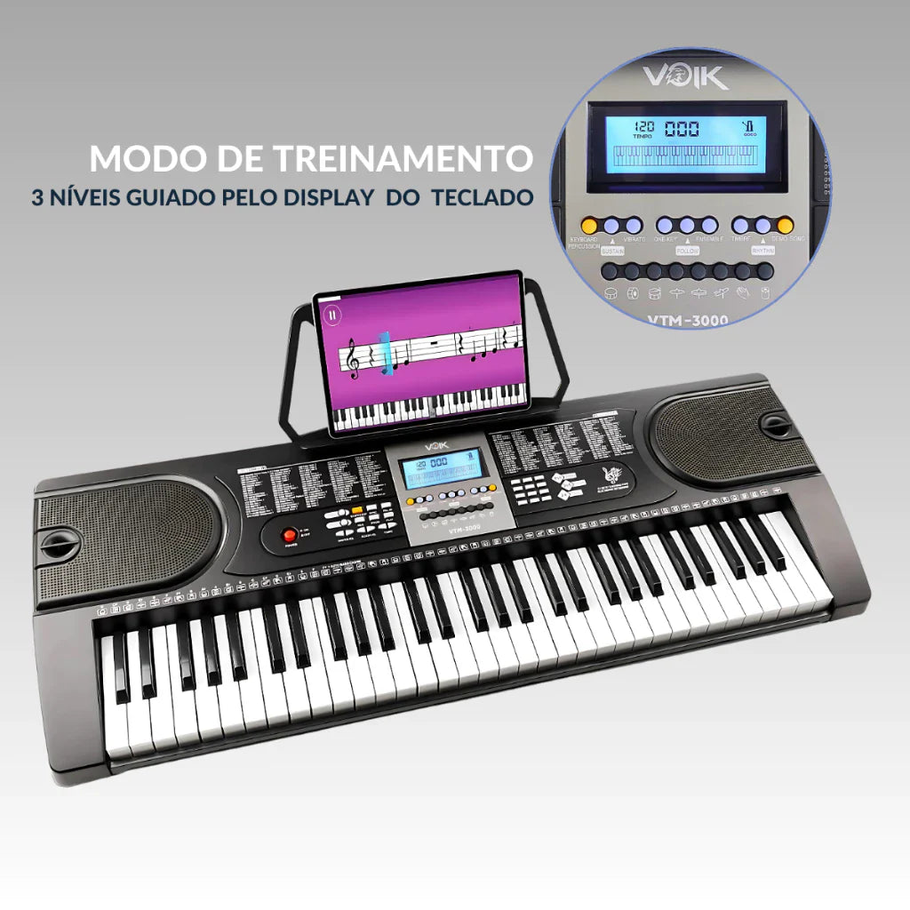Teclado Voik VTM-3000 – Ideal para Iniciantes!