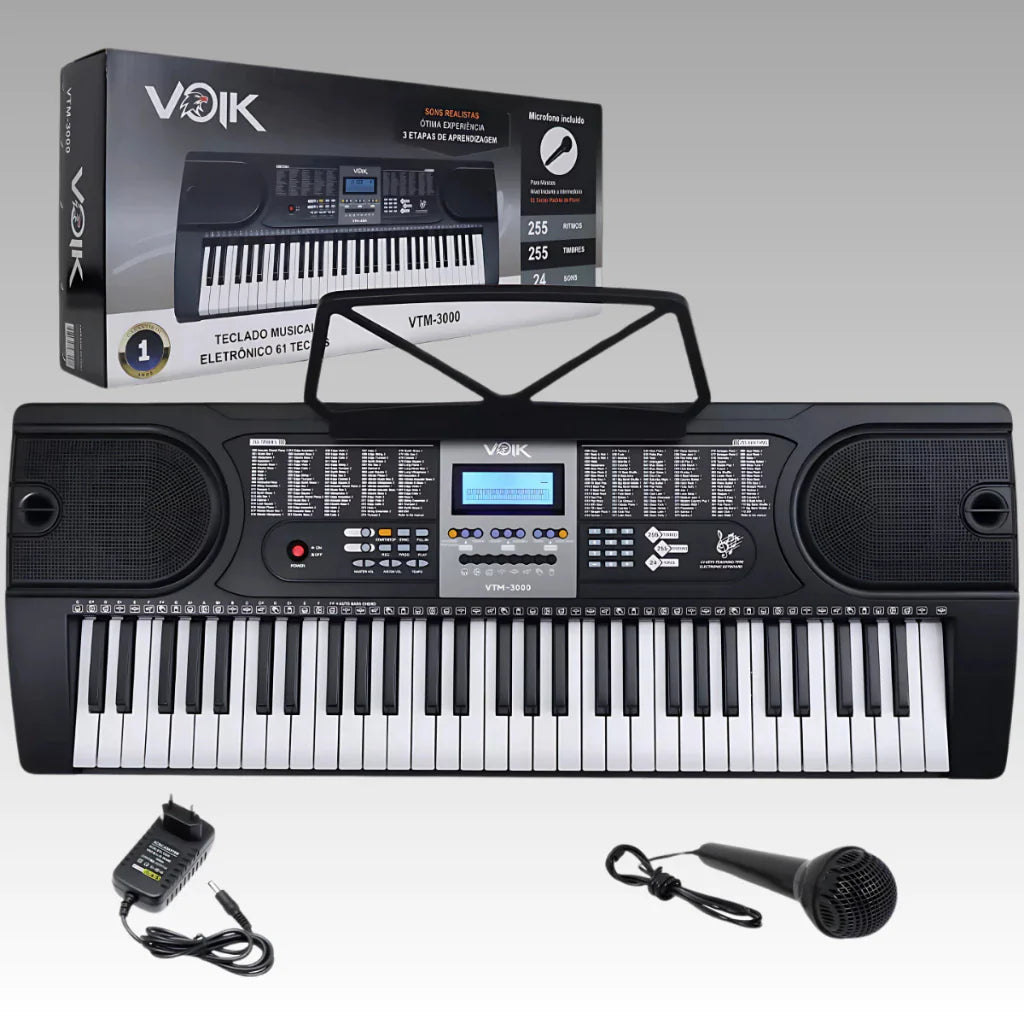 Teclado Voik VTM-3000 – Ideal para Iniciantes!