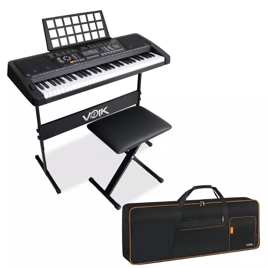 Liberte seu Talento com o Kit Teclado Midi Voik VTM-5000 - Com Suporte e Banco!