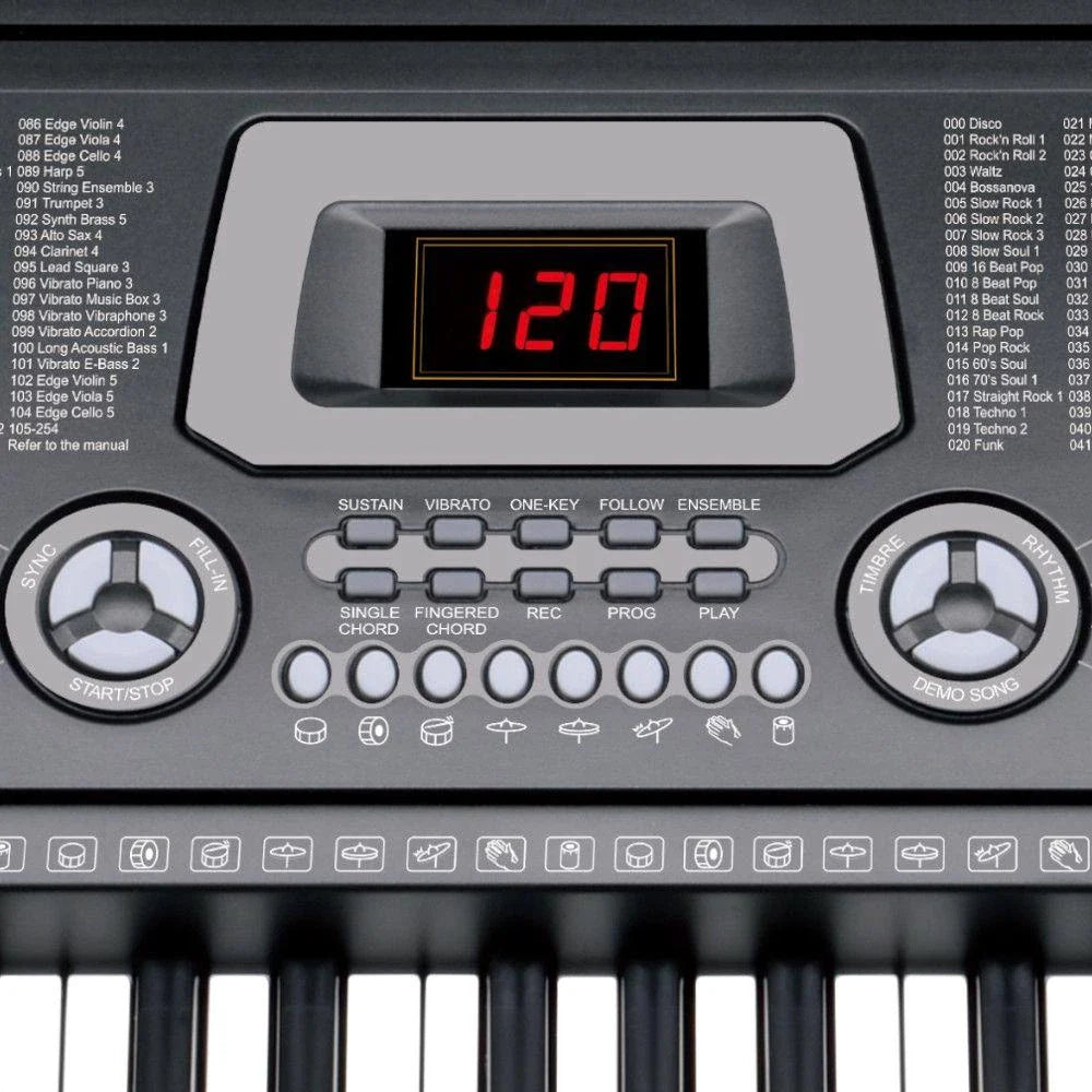 Teclado Eletrônico com Display LED e Microfone!